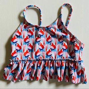 Kortni Jeane 6/7 Peplum Parrots Top